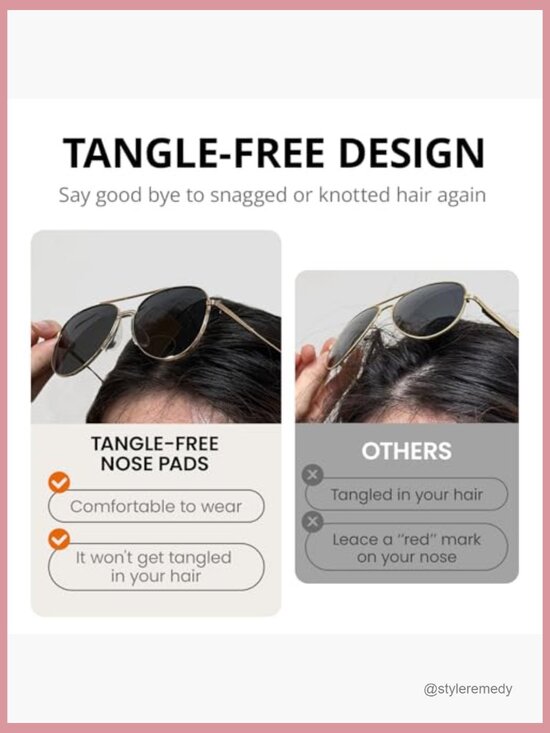 Polarized Aviator Sunglasses with Tangle-Free Design and UV Protection main image 3